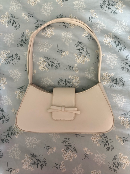 Handbags - White Bow Detail Shoulder Bag